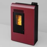 Stufa a pellet ventilata LVZ Ginevra 8 7.8 KW bordeaux