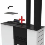 Stufa a pellet canalizzata LVZ Palmas 10.3 KW bianca - immagine 5